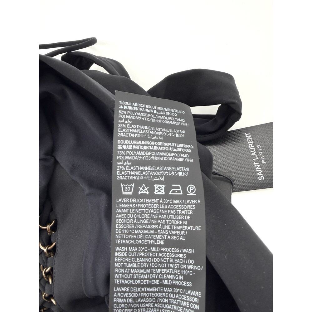 NWT Saint Laurent Size XS Maillot Saharienne Lace-Up One-Piece Swimsuit $1,400 - Picture 12 of 13